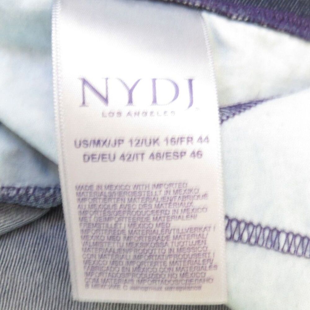 NYDJ Alina Skinny Ankle Pull On Lift X Tuck Jeans Dark Wash 12 EUC - Picture 8 of 9